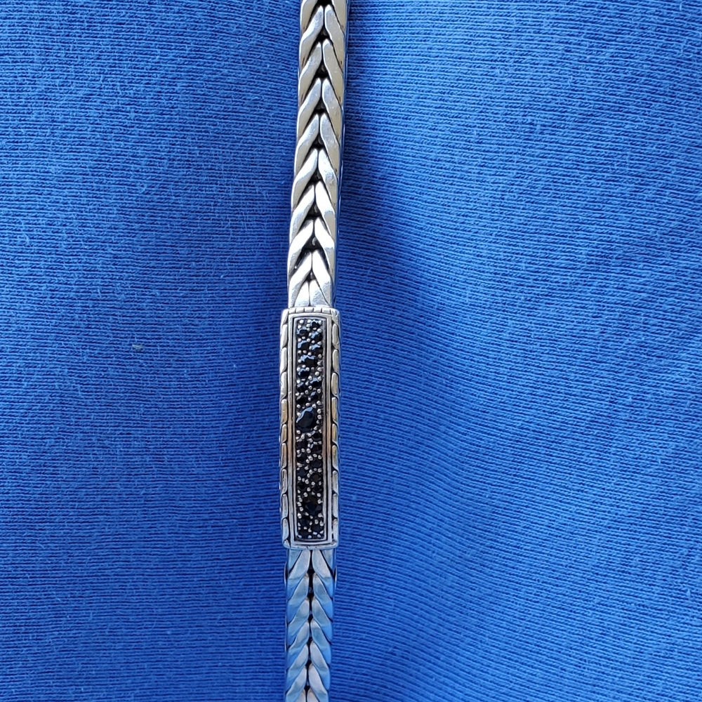 John Hardy SS & Black Sapphire Bracelet - Picture 12 of 15